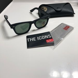 Brand New Ray Ban 2140 Matte Black 50mm Wayfarer